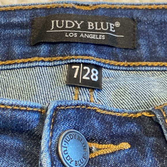 Judy Blue Los Angeles Slim Fit High Rise Dark Wash Jean Size 7/28 x 29” - Picture 4 of 12